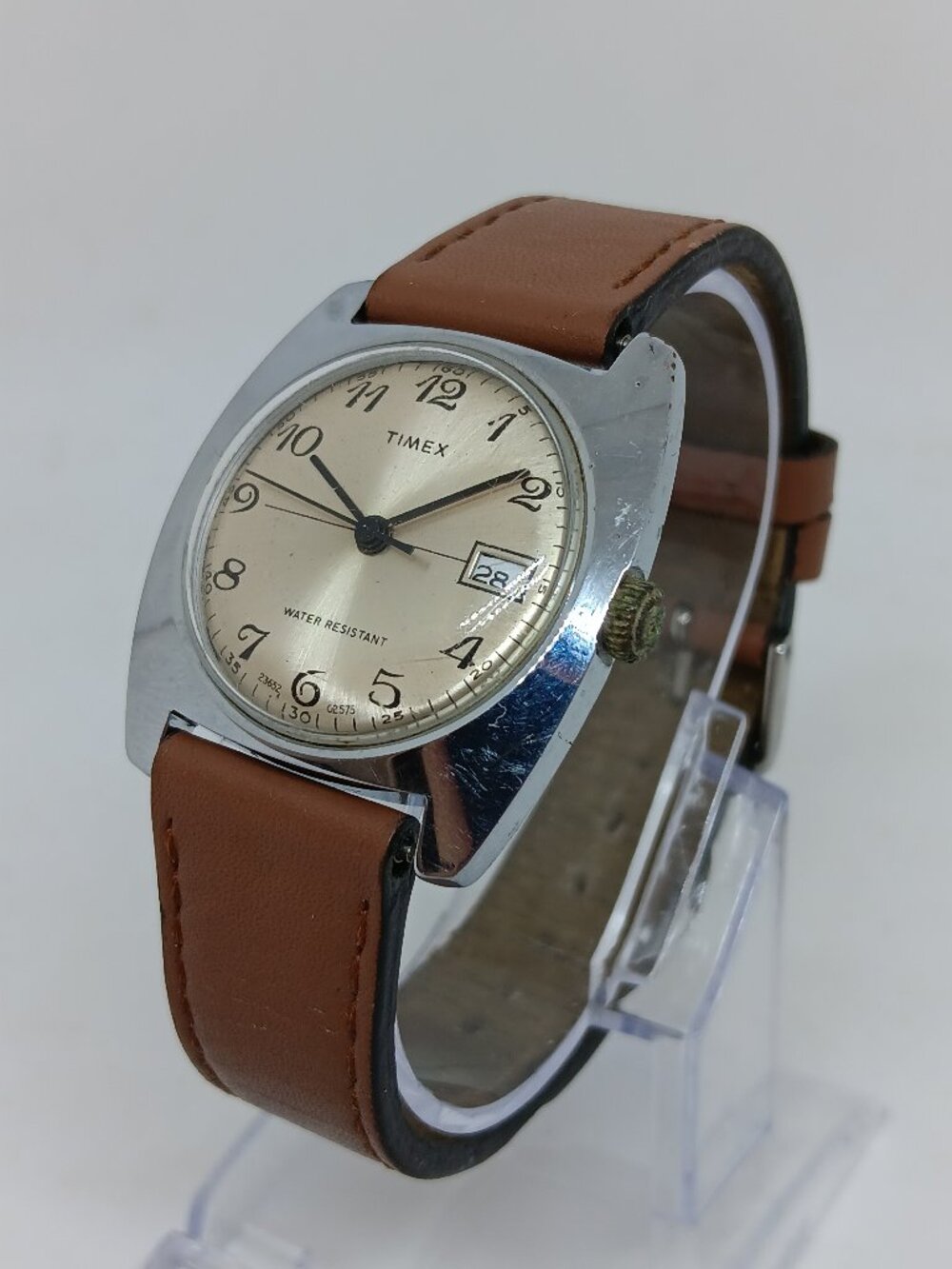 VINTAGE 1975 Timex Marlin 23652 Men's 32mm x 36mm Manual Wind Date Watch